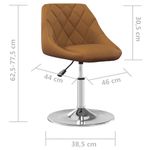 Casa si Gradina - Mobilier - Scaune si fotolii - Scaune - Scaune de bucatarie pivotante, 2 buc., maro, catifea - Infinity.ro