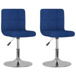 Casa si Gradina - Mobilier - Scaune si fotolii - Scaune - Scaune de bucatarie pivotante, 2 buc., albastru, textil - Infinity.ro