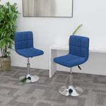 Casa si Gradina - Mobilier - Scaune si fotolii - Scaune - Scaune de bucatarie pivotante, 2 buc., albastru, textil - Infinity.ro