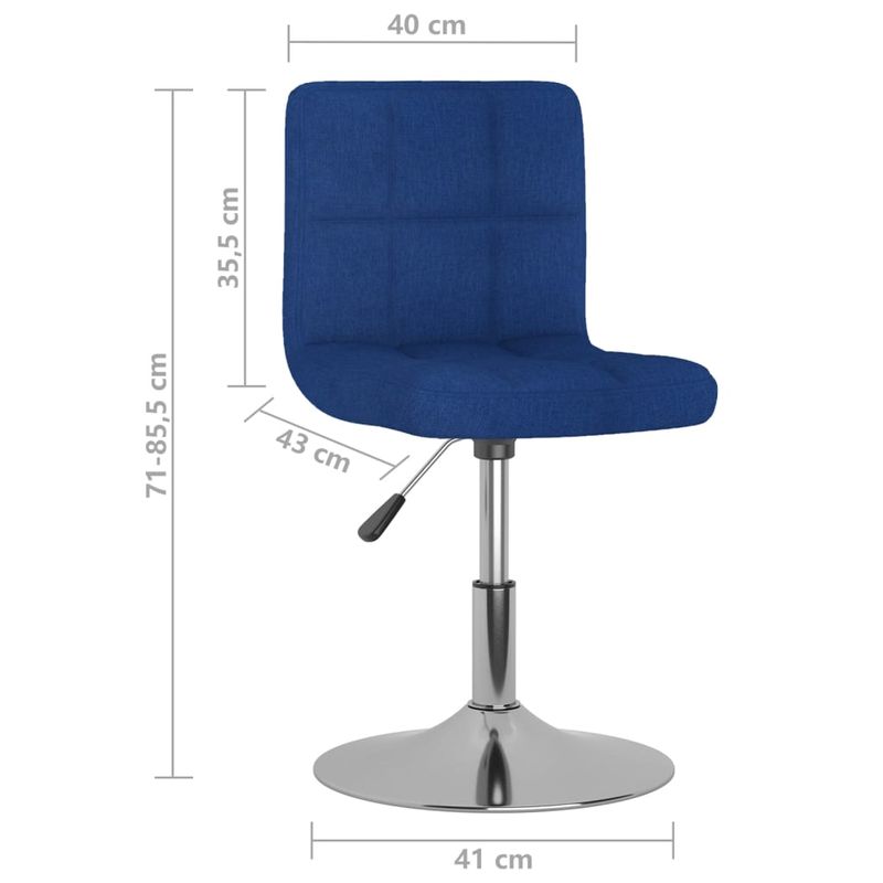 Casa si Gradina - Mobilier - Scaune si fotolii - Scaune - Scaune de bucatarie pivotante, 2 buc., albastru, textil - Infinity.ro