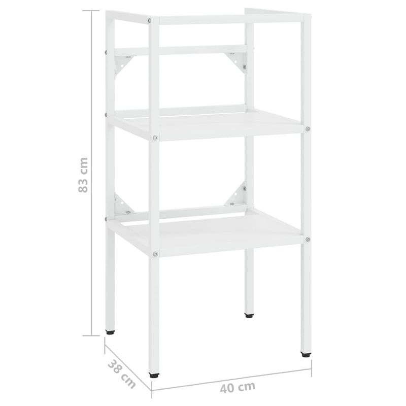 Casa si Gradina - Mobilier - Mobilier baie - Etajere baie - Cadru chiuveta de baie, alb, 40x38x83 cm, fier - Infinity.ro