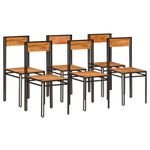 Casa si Gradina - Mobilier - Scaune si fotolii - Scaune - Scaune de bucatarie, 6 buc., lemn masiv de acacia - Infinity.ro