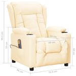 Ingrijire personala si Cosmetice - Sanatate si wellness - Articole wellness - Fotolii de masaj - Fotoliu de masaj cu ridicare, crem, piele ecologica - Infinity.ro