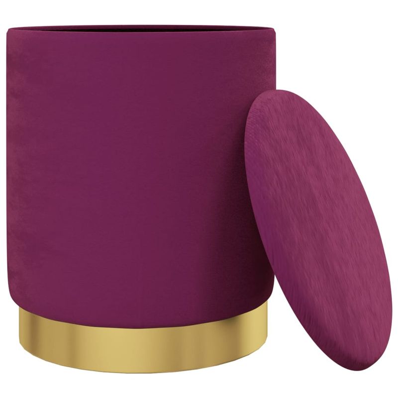 Casa si Gradina - Mobilier - Scaune si fotolii - Tabureti - Taburet de depozitare rotund, violet, catifea - Infinity.ro