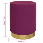 Casa si Gradina - Mobilier - Scaune si fotolii - Tabureti - Taburet de depozitare rotund, violet, catifea - Infinity.ro