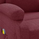 Ingrijire personala si Cosmetice - Sanatate si wellness - Articole wellness - Fotolii de masaj - Fotoliu de masaj spatar aripi, rosu vin, material textil - Infinity.ro