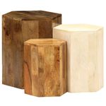 Casa si Gradina - Mobilier - Mese si birouri - Masute de cafea - Set masute cafea, 3 piese, lemn masiv de mango - Infinity.ro
