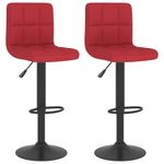 Casa si Gradina - Mobilier - Scaune si fotolii - Scaune - Scaune de bar, 2 buc., rosu vin, material textil - Infinity.ro