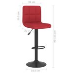 Casa si Gradina - Mobilier - Scaune si fotolii - Scaune - Scaune de bar, 2 buc., rosu vin, material textil - Infinity.ro