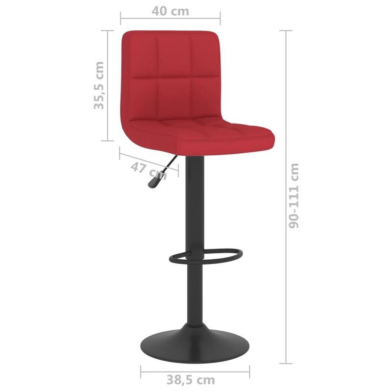 Casa si Gradina - Mobilier - Scaune si fotolii - Scaune - Scaune de bar, 2 buc., rosu vin, material textil - Infinity.ro