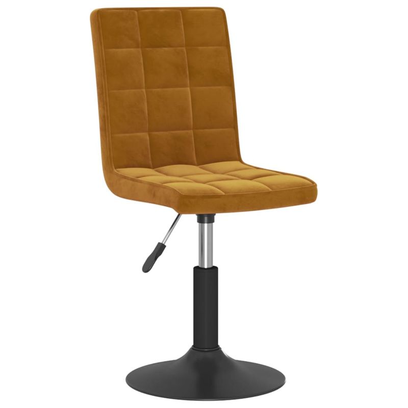 Casa si Gradina - Mobilier - Scaune si fotolii - Scaune - Scaune de bucatarie pivotante, 2 buc., maro, catifea - Infinity.ro
