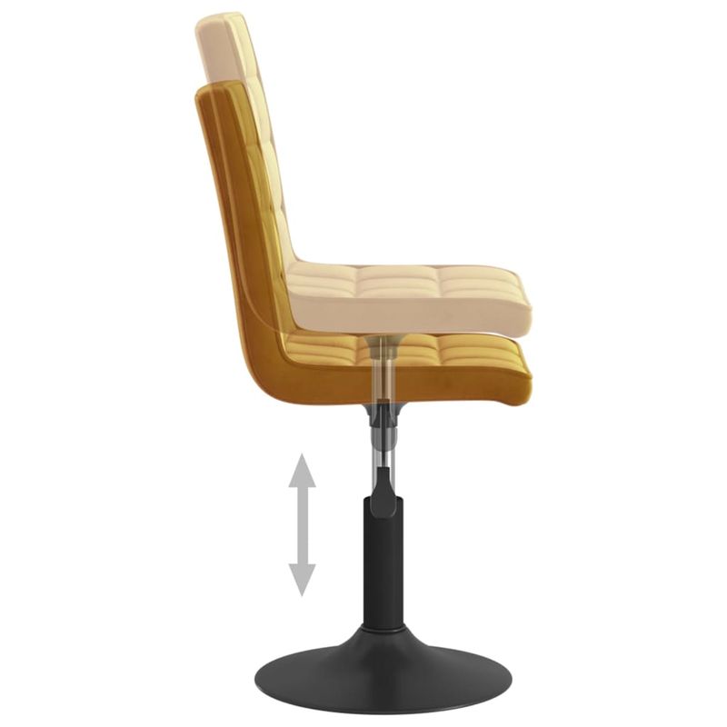Casa si Gradina - Mobilier - Scaune si fotolii - Scaune - Scaune de bucatarie pivotante, 2 buc., maro, catifea - Infinity.ro