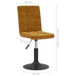Casa si Gradina - Mobilier - Scaune si fotolii - Scaune - Scaune de bucatarie pivotante, 2 buc., maro, catifea - Infinity.ro