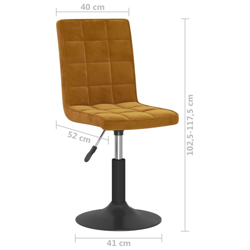 Casa si Gradina - Mobilier - Scaune si fotolii - Scaune - Scaune de bucatarie pivotante, 2 buc., maro, catifea - Infinity.ro