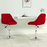 Casa si Gradina - Mobilier - Scaune si fotolii - Scaune - Scaune de bucatarie pivotante, 2 buc., rosu vin, catifea - Infinity.ro