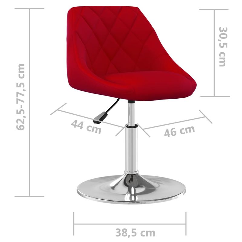 Casa si Gradina - Mobilier - Scaune si fotolii - Scaune - Scaune de bucatarie pivotante, 2 buc., rosu vin, catifea - Infinity.ro