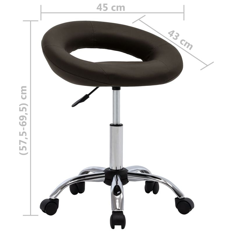 Casa si Gradina - Mobilier - Scaune si fotolii - Scaune - Scaun de bucatarie pivotant, maro, piele ecologica - Infinity.ro