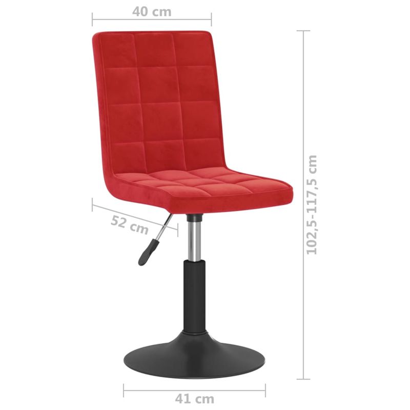 Casa si Gradina - Mobilier - Scaune si fotolii - Scaune - Scaune de bucatarie pivotante, 2 buc., rosu vin, catifea - Infinity.ro