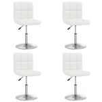 Casa si Gradina - Mobilier - Scaune si fotolii - Scaune - Scaune de bucatarie, 4 buc., alb, piele ecologica - Infinity.ro
