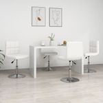 Casa si Gradina - Mobilier - Scaune si fotolii - Scaune - Scaune de bucatarie, 4 buc., alb, piele ecologica - Infinity.ro