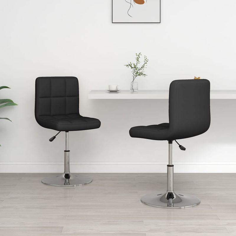 Casa si Gradina - Mobilier - Scaune si fotolii - Scaune - Scaune de bucatarie, 2 buc., negru, piele ecologica - Infinity.ro