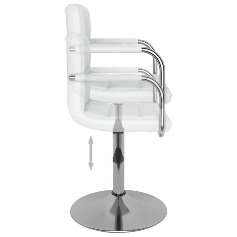 Casa si Gradina - Mobilier - Scaune si fotolii - Scaune - Scaune de bucatarie pivotante, 6 buc., alb, piele ecologica - Infinity.ro