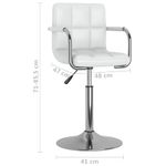 Casa si Gradina - Mobilier - Scaune si fotolii - Scaune - Scaune de bucatarie pivotante, 6 buc., alb, piele ecologica - Infinity.ro