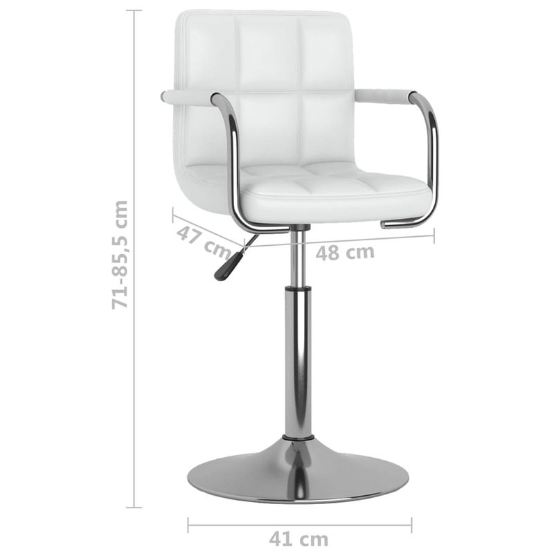 Casa si Gradina - Mobilier - Scaune si fotolii - Scaune - Scaune de bucatarie pivotante, 6 buc., alb, piele ecologica - Infinity.ro