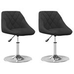 Casa si Gradina - Mobilier - Scaune si fotolii - Scaune - Scaune de bucatarie pivotante, 2 buc., negru, catifea - Infinity.ro