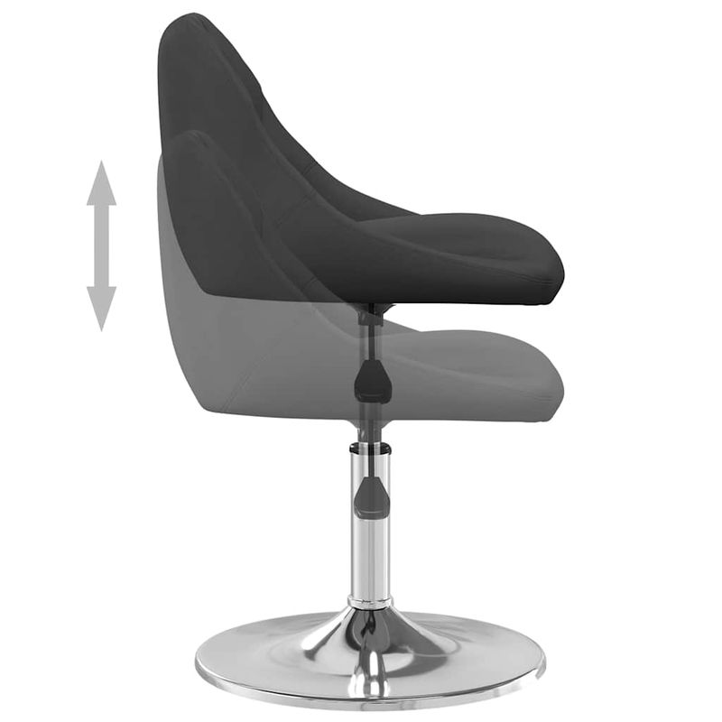 Casa si Gradina - Mobilier - Scaune si fotolii - Scaune - Scaune de bucatarie pivotante, 2 buc., negru, catifea - Infinity.ro