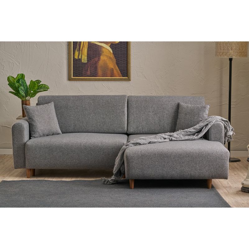 Casa si Gradina - Mobilier - Canapele si coltare - Coltare - Coltar extensibil, Atelier Del Sofa, material textil, gri, 246x160x85 cm - Infinity.ro