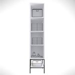 Casa si Gradina - Mobilier - Dulapuri si sifoniere - Sifoniere - Sifonier, Hanah Home, pal melaminat, alb negru auriu, 42x50x200 cm - Infinity.ro