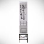 Casa si Gradina - Mobilier - Dulapuri si sifoniere - Sifoniere - Sifonier, Hanah Home, pal melaminat, alb negru auriu, 42x50x200 cm - Infinity.ro