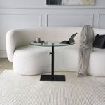 Casa si Gradina - Mobilier - Mese si birouri - Masute de cafea - Masuta de cafea, Hanah Home, sticla securizata si metal, negru, 70x40x75 cm - Infinity.ro