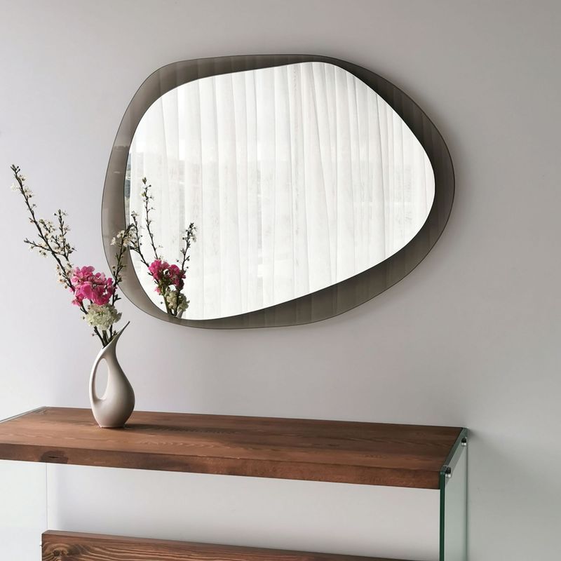 Casa si Gradina - Decoratiuni - Oglinzi - Oglinda, Hanah Home, sticla calita, bronz, 75x55x2 cm - Infinity.ro