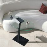 Casa si Gradina - Mobilier - Mese si birouri - Masute de cafea - Masuta de cafea, Hanah Home, sticla securizata si metal, negru, 70x40x75 cm - Infinity.ro