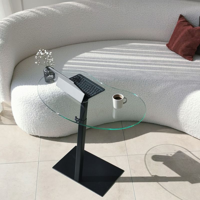 Casa si Gradina - Mobilier - Mese si birouri - Masute de cafea - Masuta de cafea, Hanah Home, sticla securizata si metal, negru, 70x40x75 cm - Infinity.ro