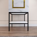 Casa si Gradina - Mobilier - Dulapuri si sifoniere - Sifoniere - Sifonier, Hanah Home, pal melaminat, alb negru auriu, 42x50x200 cm - Infinity.ro