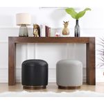 Casa si Gradina - Mobilier - Scaune si fotolii - Tabureti - Taburet, Atelier Del Sofa, piele ecologica, gri, 45x45x47 cm - Infinity.ro