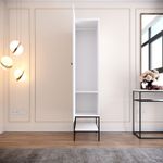 Casa si Gradina - Mobilier - Dulapuri si sifoniere - Sifoniere - Sifonier, Hanah Home, pal melaminat, alb negru auriu, 42x50x200 cm - Infinity.ro