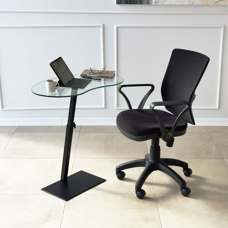 Casa si Gradina - Mobilier - Mese si birouri - Masute de cafea - Masuta de cafea, Hanah Home, sticla securizata si metal, negru, 70x40x75 cm - Infinity.ro