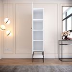 Casa si Gradina - Mobilier - Dulapuri si sifoniere - Sifoniere - Sifonier, Hanah Home, pal melaminat, alb negru auriu, 42x50x200 cm - Infinity.ro