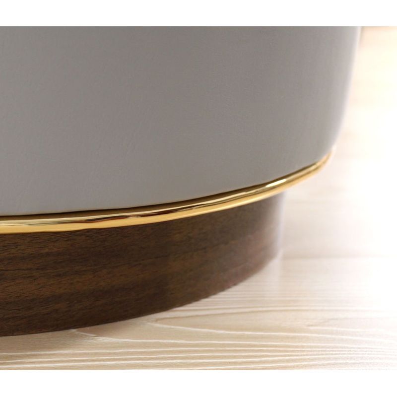 Casa si Gradina - Mobilier - Scaune si fotolii - Tabureti - Taburet, Atelier Del Sofa, piele ecologica, gri, 45x45x47 cm - Infinity.ro