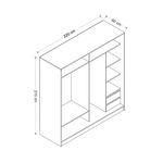 Casa si Gradina - Mobilier - Dulapuri si sifoniere - Sifoniere - Sifonier, Hanah Home, pal melaminat, dore, 220x210x52 cm - Infinity.ro