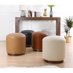 Casa si Gradina - Mobilier - Scaune si fotolii - Tabureti - Taburet, Atelier Del Sofa, piele ecologica, gri, 45x45x47 cm - Infinity.ro