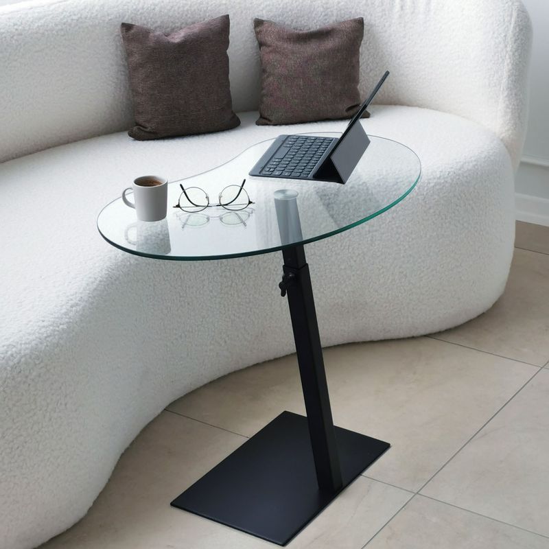 Casa si Gradina - Mobilier - Mese si birouri - Masute de cafea - Masuta de cafea, Hanah Home, sticla securizata si metal, negru, 70x40x75 cm - Infinity.ro