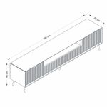Casa si Gradina - Mobilier - Comode si corpuri - Comode - Comoda tv, Hanah Home, pal melaminat, gresie, 180x45x35 cm - Infinity.ro