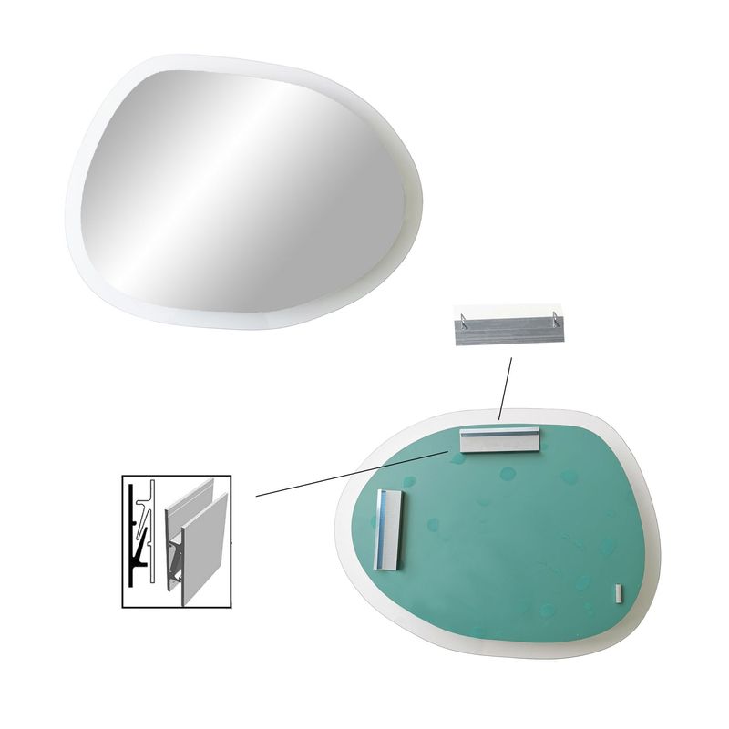 Casa si Gradina - Decoratiuni - Oglinzi - Oglinda, Hanah Home, sticla calita, transparent, 75x55x2 cm - Infinity.ro