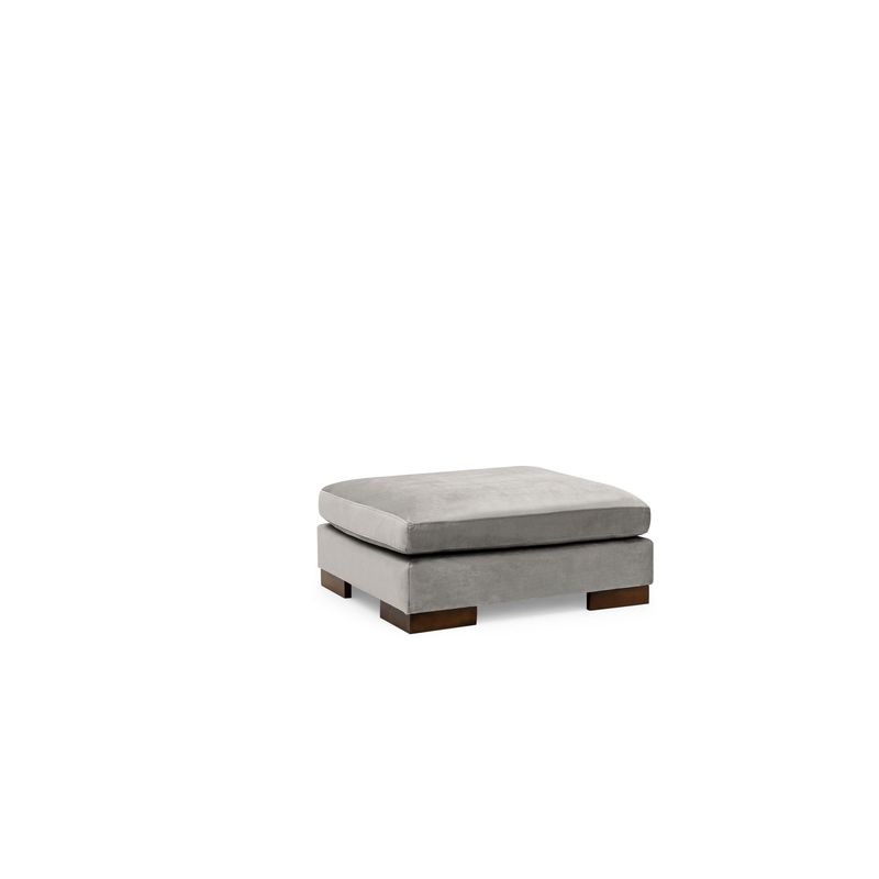 Casa si Gradina - Mobilier - Canapele si coltare - Coltare - Coltar cu puf, Hanah Home, lemn de fag si pal, gri deschis, 313x193x97 cm - Infinity.ro