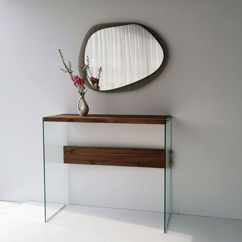Casa si Gradina - Decoratiuni - Oglinzi - Oglinda, Hanah Home, sticla calita, bronz, 75x55x2 cm - Infinity.ro